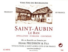 Henri Prudhon & Fils Saint-Aubin Blanc 'Le Ban' 2020